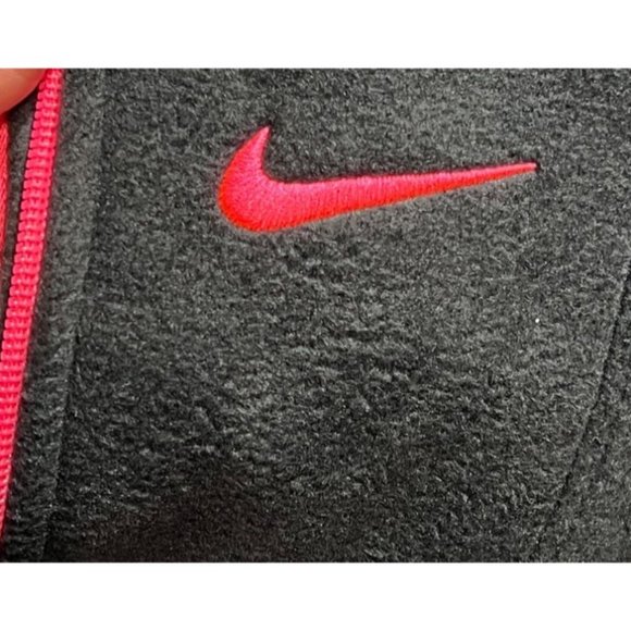 Nike 4 XS NWT black pink fleece zip up jacket coat - Picture 4 of 4